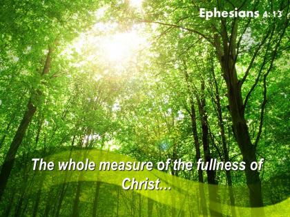 Ephesians 4 13 the whole measure of the powerpoint church sermon