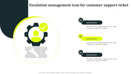 Escalation Management Icon For Customer Support Ticket