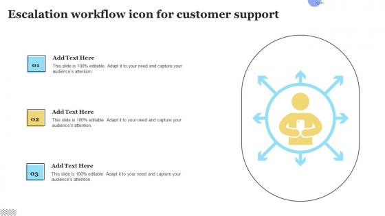 Escalation Workflow Icon For Customer Support