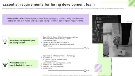 Essential Requirements For Hiring Development Team Streamlining Customer Support