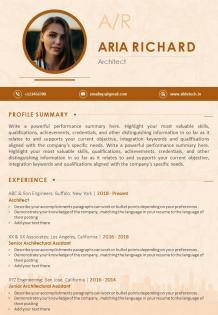 Example cv template with career achievements