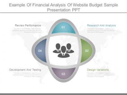 Example of financial analysis of website budget sample presentation ppt