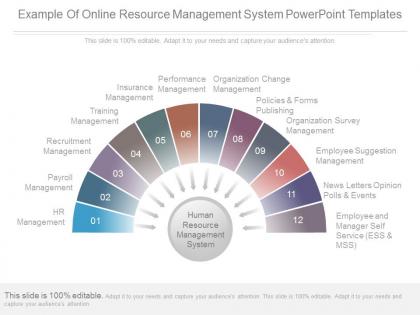 Example of online resource management system powerpoint templates