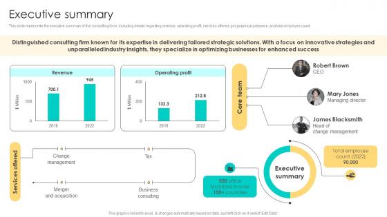 Executive Summary Management And Strategy Advisory Firm Profile CP SS V