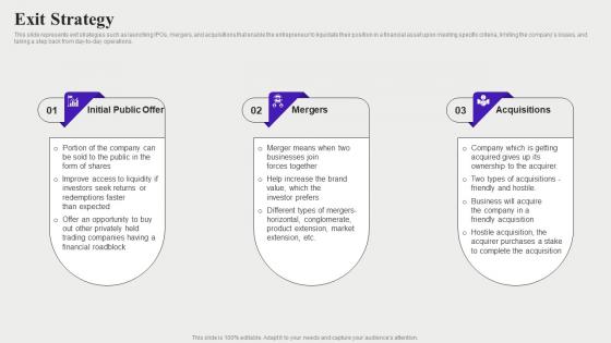 Exit Strategy Audience Targeting Solution Investor Funding Elevator Pitch Deck