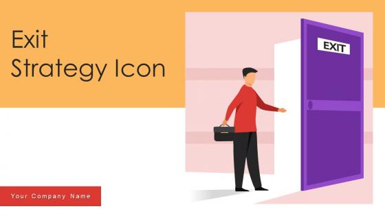 Exit Strategy Icon Powerpoint Ppt Template Bundles