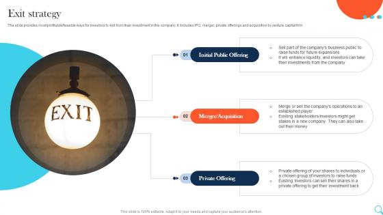 Exit Strategy Incident Tracking Investor Funding Elevator Pitch Deck