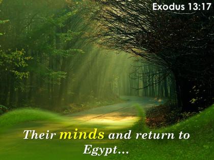 Exodus 13 17 their minds and return to egypt powerpoint church sermon