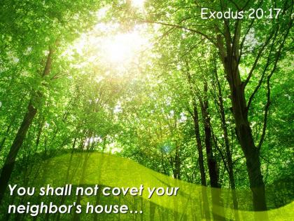 Exodus 20 17 you shall not covet your neighbor powerpoint church sermon