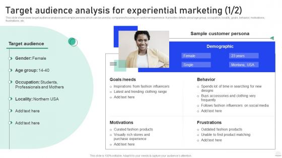 Experiential Marketing Guide Target Audience Analysis For Experiential Marketing