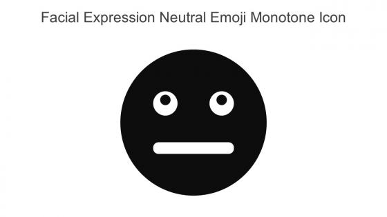 Facial Expression Neutral Emoji Monotone Icon In Powerpoint Pptx Png And Editable Eps Format