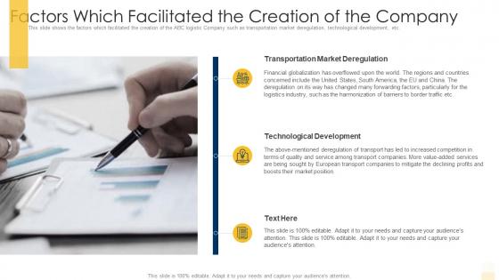 Factors which facilitated the creation of building an effective logistic strategy for company