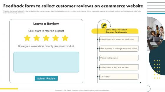 Feedback Form To Collect Customer Reviews Ecommerce Marketing Ideas To Grow Online Sales