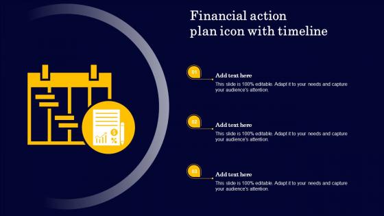 Financial Action Plan Icon With Timeline