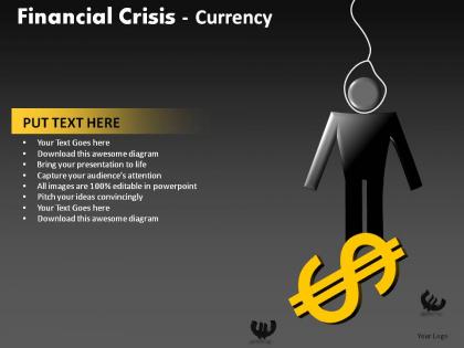 Financial crisis currency powerpoint presentation slides