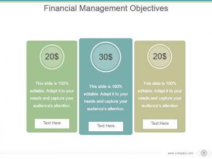 Financial management objectives powerpoint slide backgrounds