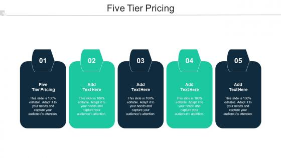 Five Tier Pricing Ppt Powerpoint Presentation Model Objects Cpb