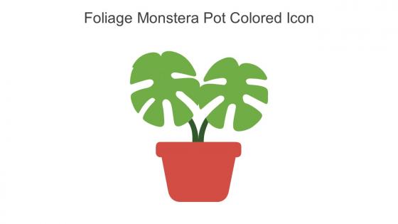 Foliage Monstera Pot Colored Icon In Powerpoint Pptx Png And Editable Eps Format