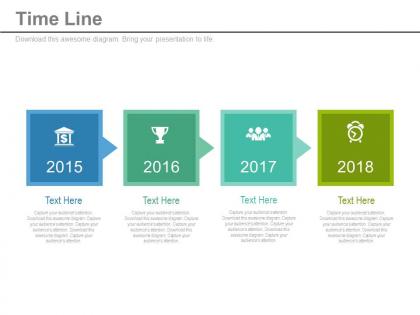 Four staged tags design timeline diagram powerpoint slides