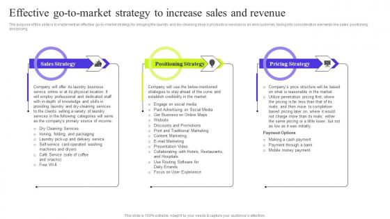 Fresh Laundry Service Effective Go To Market Strategy To Increase Sales And Revenue BP SS