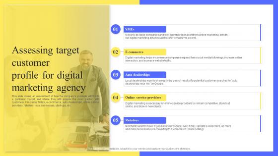 Full Digital Marketing Agency Assessing Target Customer Profile For Digital Marketing Agency BP SS