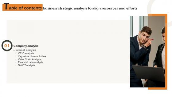 G156 Table Of Contents Business Strategic Analysis To Align Resources And Efforts Strategy SS V