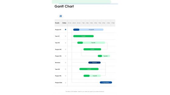 Gantt Chart Business Transformation Proposal One Pager Sample Example Document