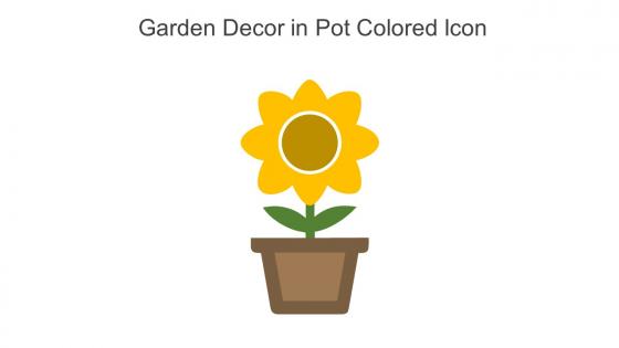 Garden Decor In Pot Colored Icon In Powerpoint Pptx Png And Editable Eps Format