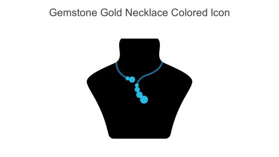 Gemstone Gold Necklace Colored Icon In Powerpoint Pptx Png And Editable Eps Format