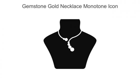 Gemstone Gold Necklace Monotone Icon In Powerpoint Pptx Png And Editable Eps Format