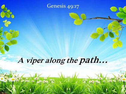 Genesis 49 17 a viper along the path powerpoint church sermon