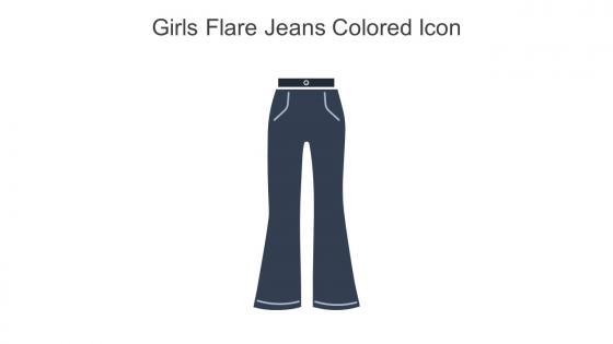 Girls Flare Jeans Colored Icon In Powerpoint Pptx Png And Editable Eps Format