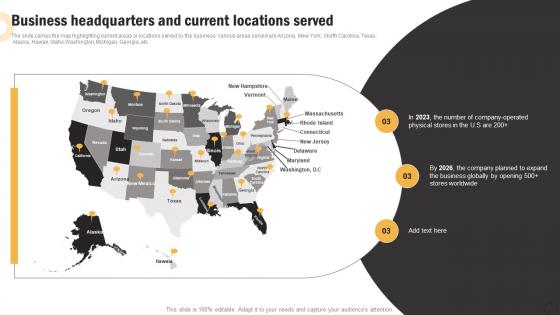 Global Product Expansion Business Headquarters And Current Locations Served