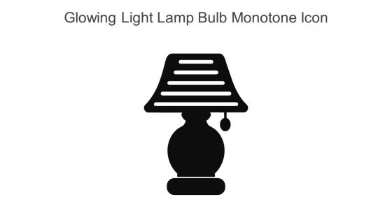 Glowing Light Lamp Bulb Monotone Icon In Powerpoint Pptx Png And Editable Eps Format