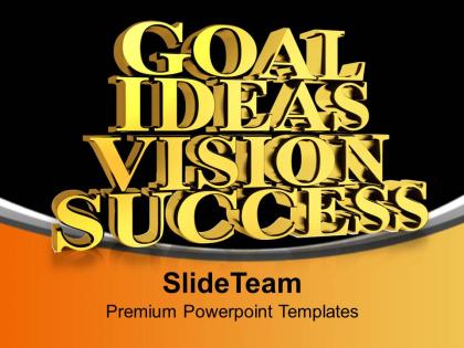 Golden goal ideas vision success powerpoint templates ppt backgrounds for slides 0113