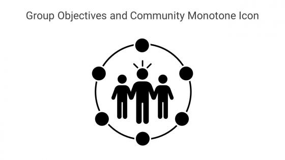 Group Objectives And Community Monotone Icon In Powerpoint Pptx Png And Editable Eps Format