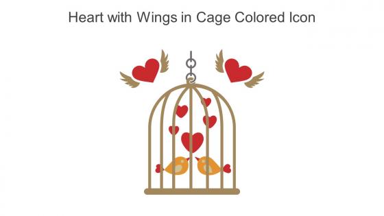 Heart With Wings In Cage Colored Icon In Powerpoint Pptx Png And Editable Eps Format