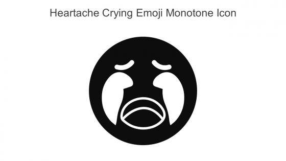 Heartache Crying Emoji Monotone Icon In Powerpoint Pptx Png And Editable Eps Format