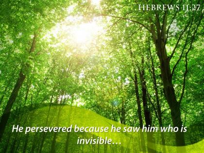 Hebrews 11 27 he persevered because he saw powerpoint church sermon