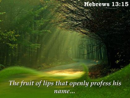 Hebrews 13 15 the fruit of lips that openly powerpoint church sermon