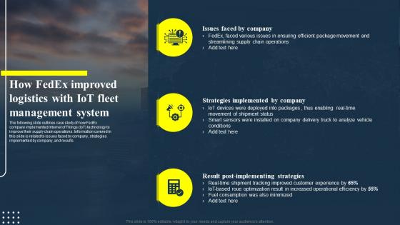 How Fedex Improved Logistics With IOT Fleet Management System IOT Fleet Management IOT SS V