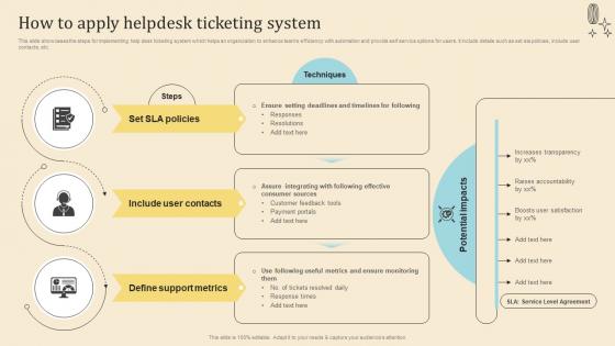 How To Apply Helpdesk Ticketing System