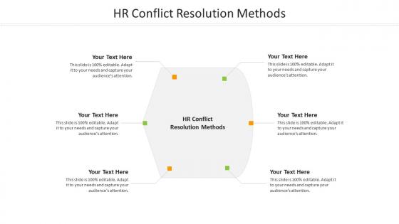 Hr conflict resolution methods ppt powerpoint presentation summary visuals cpb