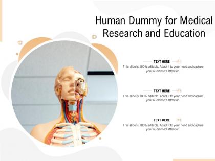 Human dummy for medical research and education