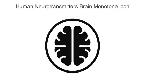 Human Neurotransmitters Brain Monotone Icon In Powerpoint Pptx Png And Editable Eps Format