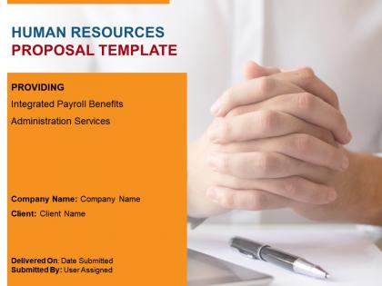 Human resources proposal template powerpoint presentation slides