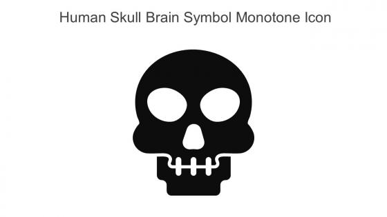 Human Skull Brain Symbol Monotone Icon In Powerpoint Pptx Png And Editable Eps Format