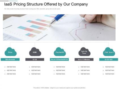 Iaas pricing structure offered by our company disk space ppt powerpoint presentation ideas slides