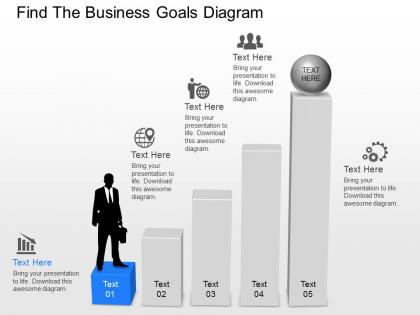 Ic find the business goals diagram powerpoint template