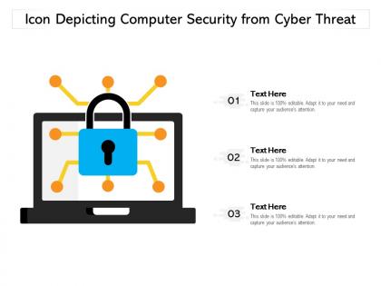 Icon depicting computer security from cyber threat